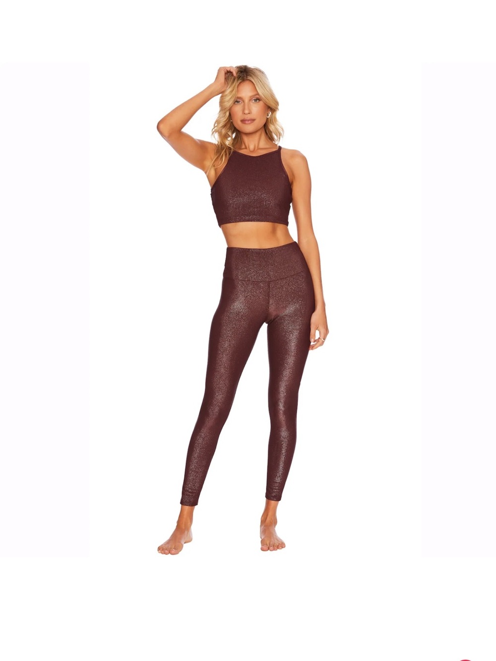 Beach Riot Ayla legging glitter- bitter chocolate women’s size small